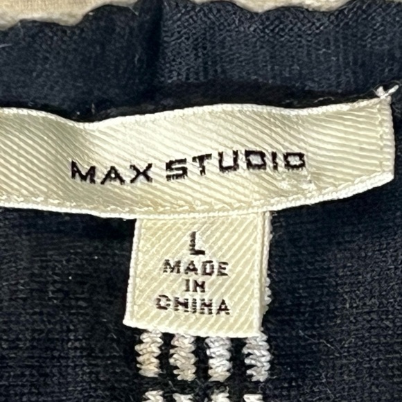 Max studio women’s size 8 Black and White Striped Sleeveless Dress 100% cotton - Picture 9 of 9